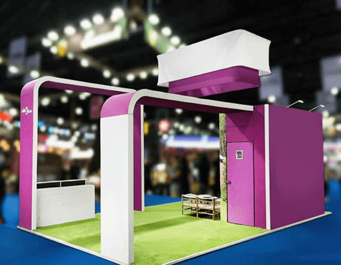Rectangular Table Event Booth Interactive Event Stall and Booth Design - Evntzo